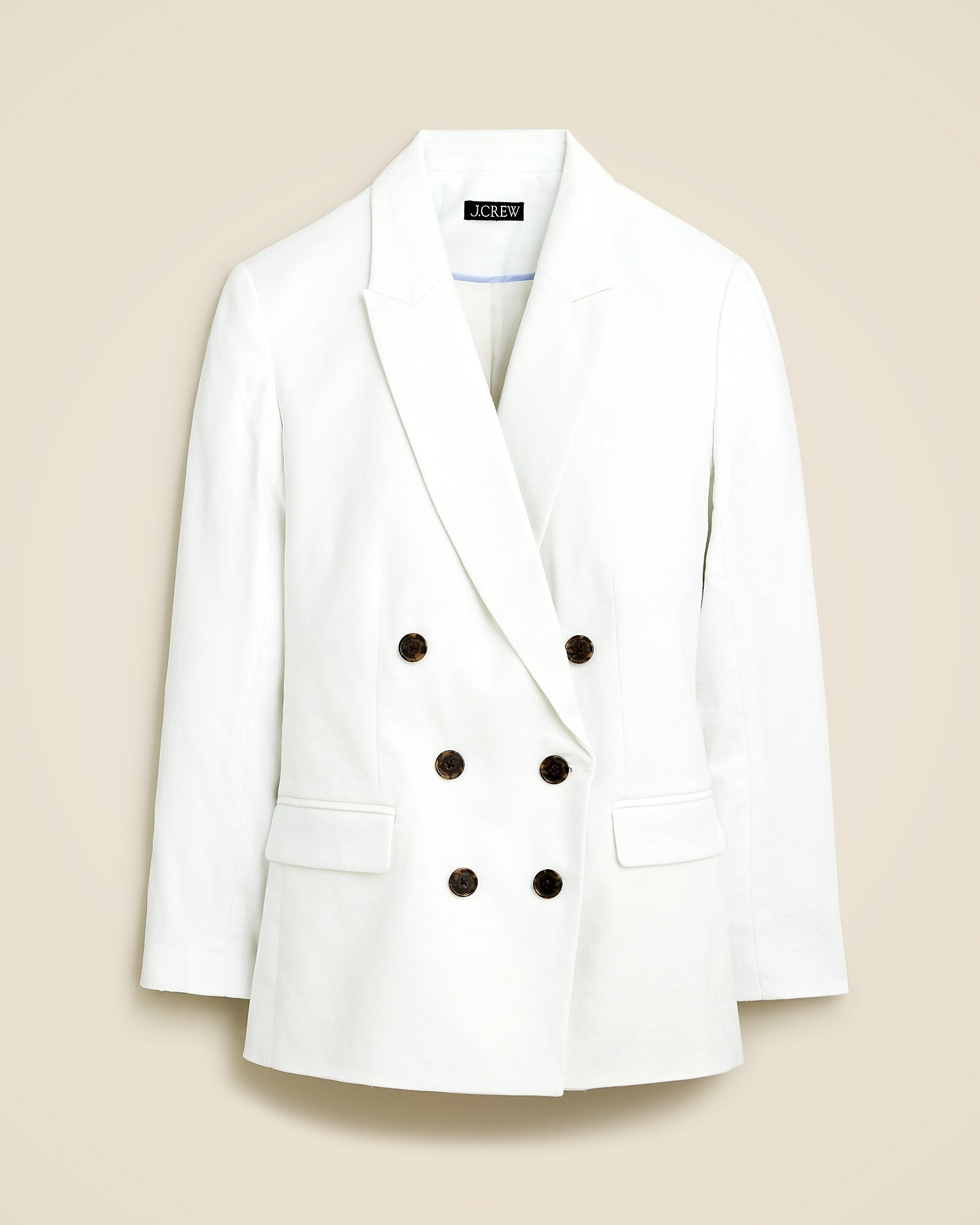 Double-breasted blazer in stretch linen blend | J. Crew US