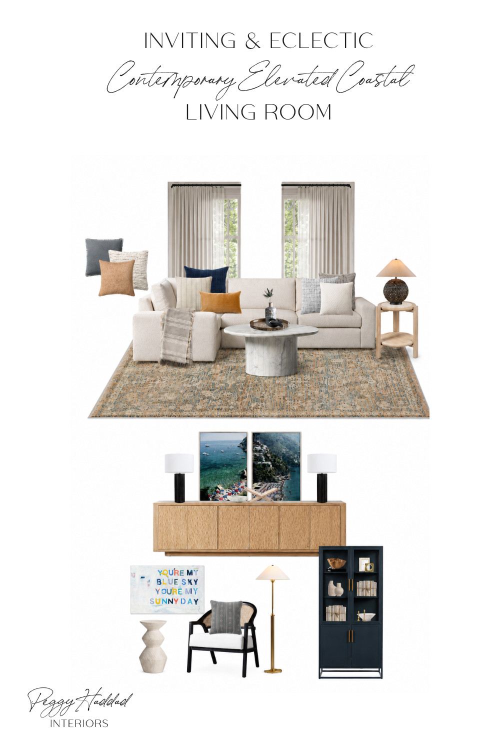Welcome to Project Elevated Coastal by Peggy Haddad Interiors. 
Elevated coastal style is less about beachy décor and more about layering soft neutrals, sculptural accents, and timeless textures for a space that feels both relaxed and refined.

#LTKHome