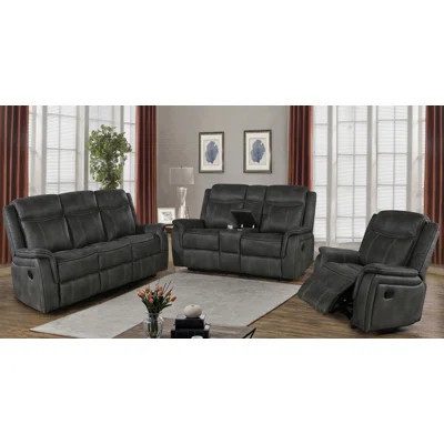 Kempst 3 Piece Reclining Living Room Set | Wayfair North America