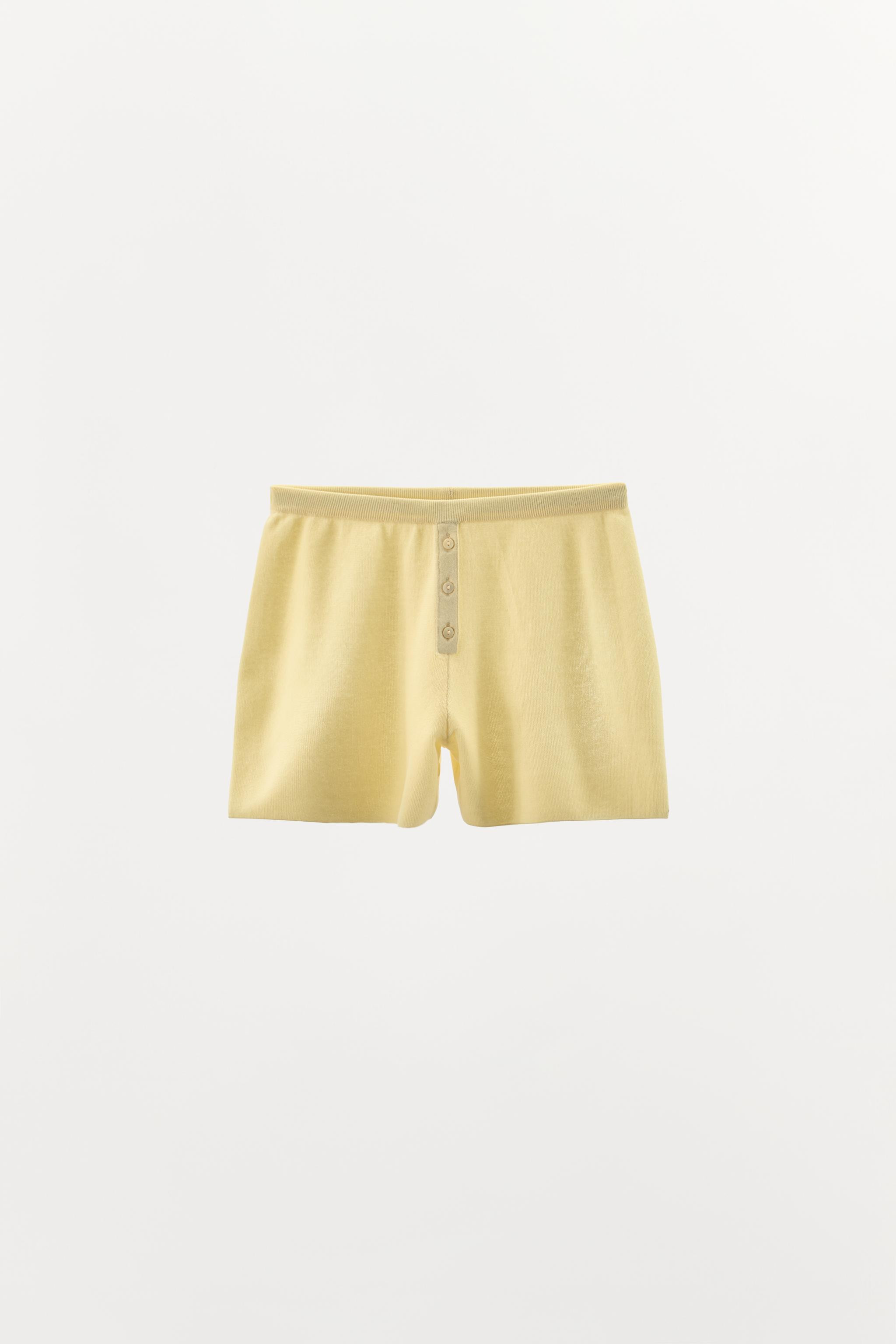 COTTON BLEND SHORTS WITH BUTTONS | Zara US
