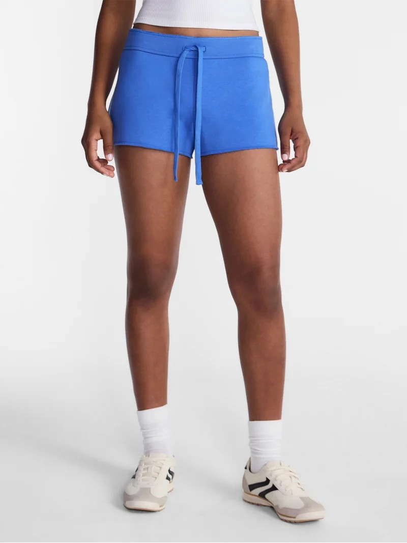 No Boundaries Ribbed Waistband Fleece Shorts, 2" Inseam, Women\u2019s XXS-XXL | Walmart (US)