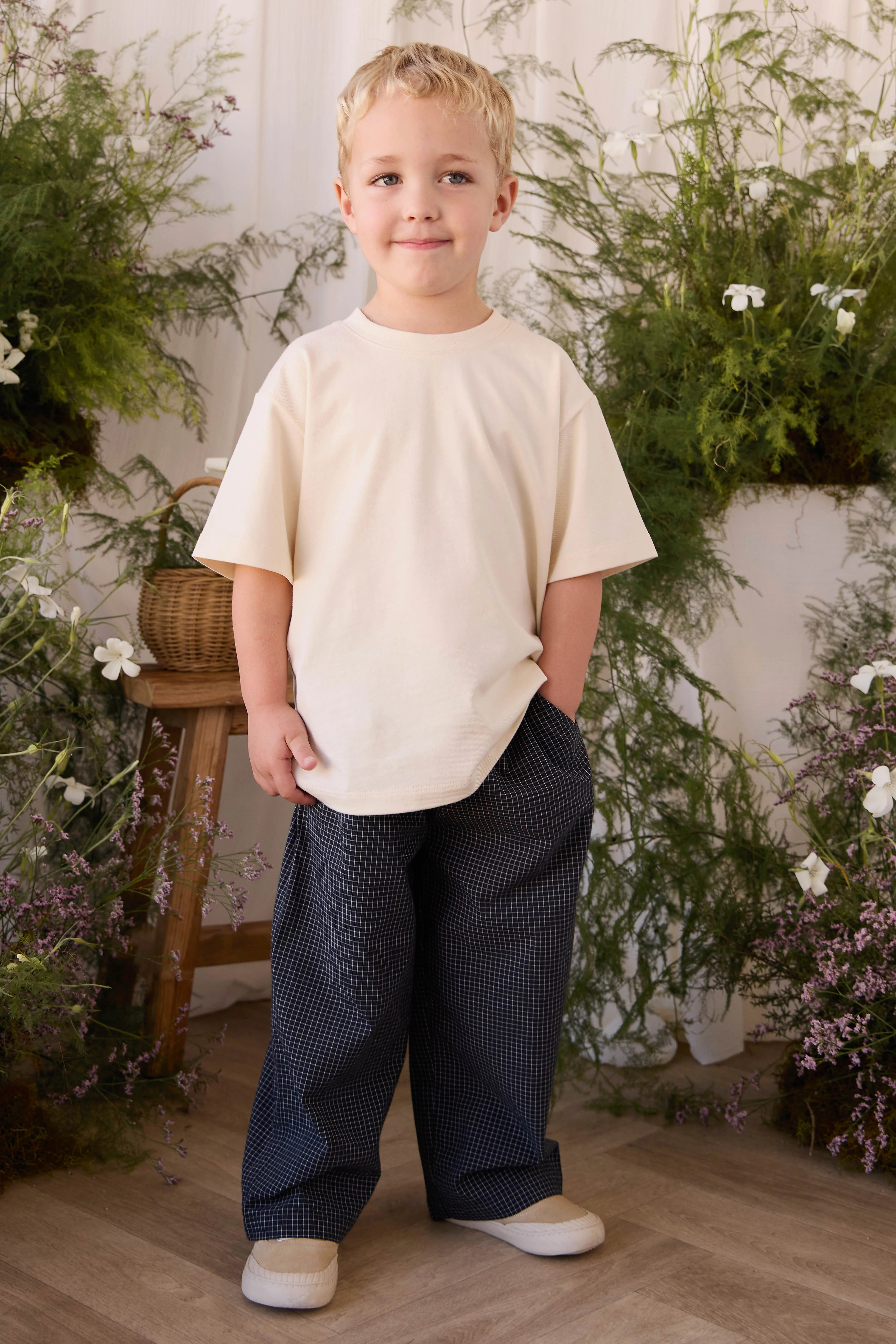 Organic Cotton Bjorn Tee - Cloud | Jamie Kay