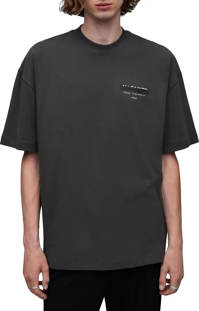 Redact Mock Neck Graphic T-Shirt | Nordstrom