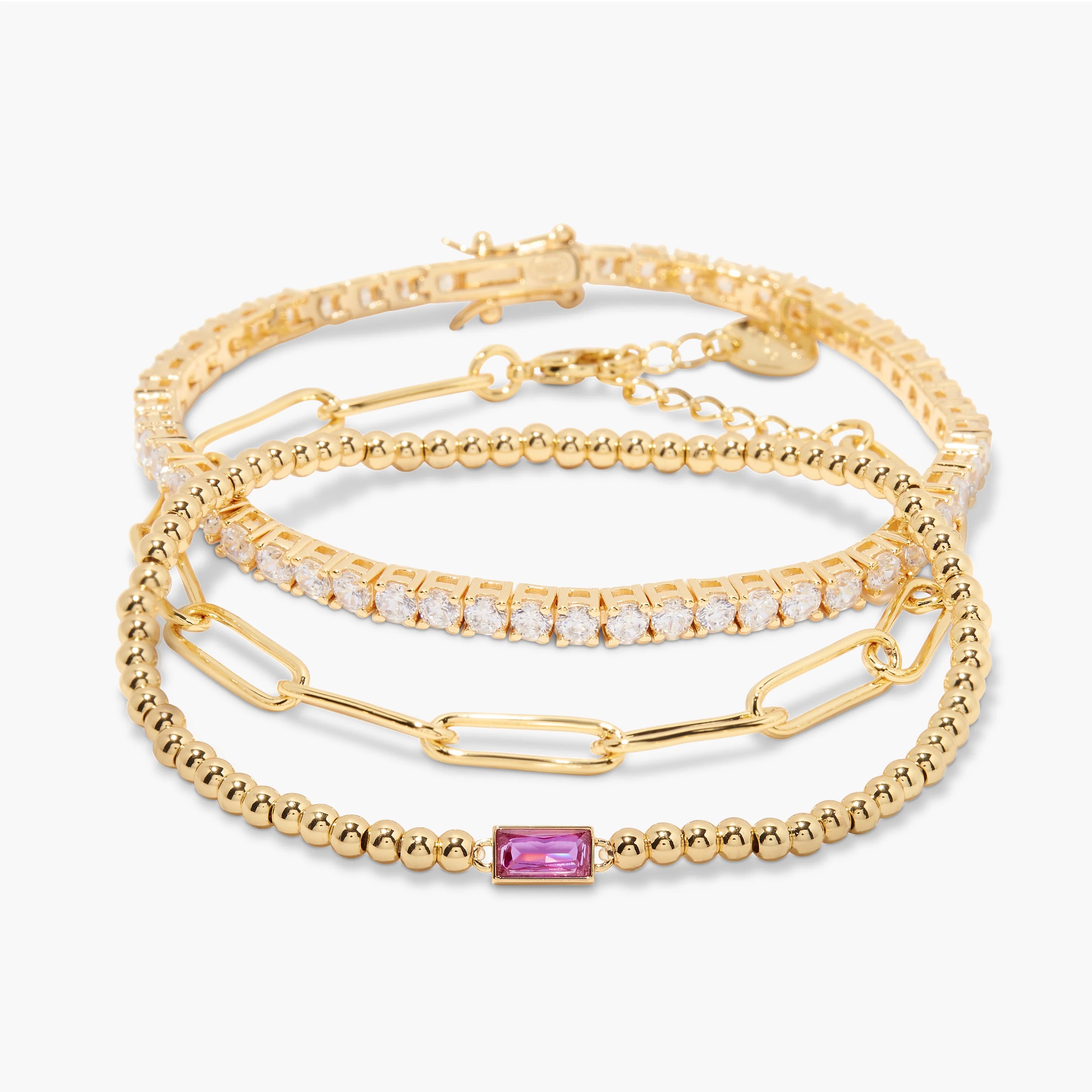 Kylie Birthstone Bracelet Set | Brook and York