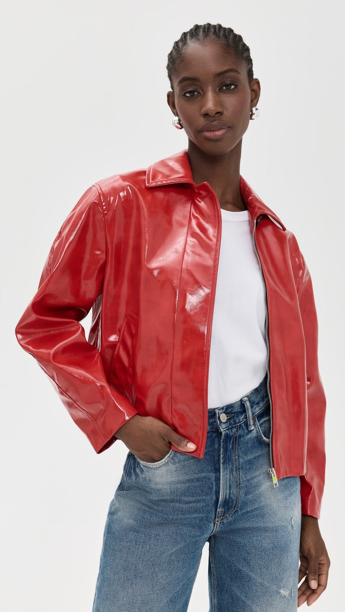 Cropped Faux Leather Jacket | Shopbop