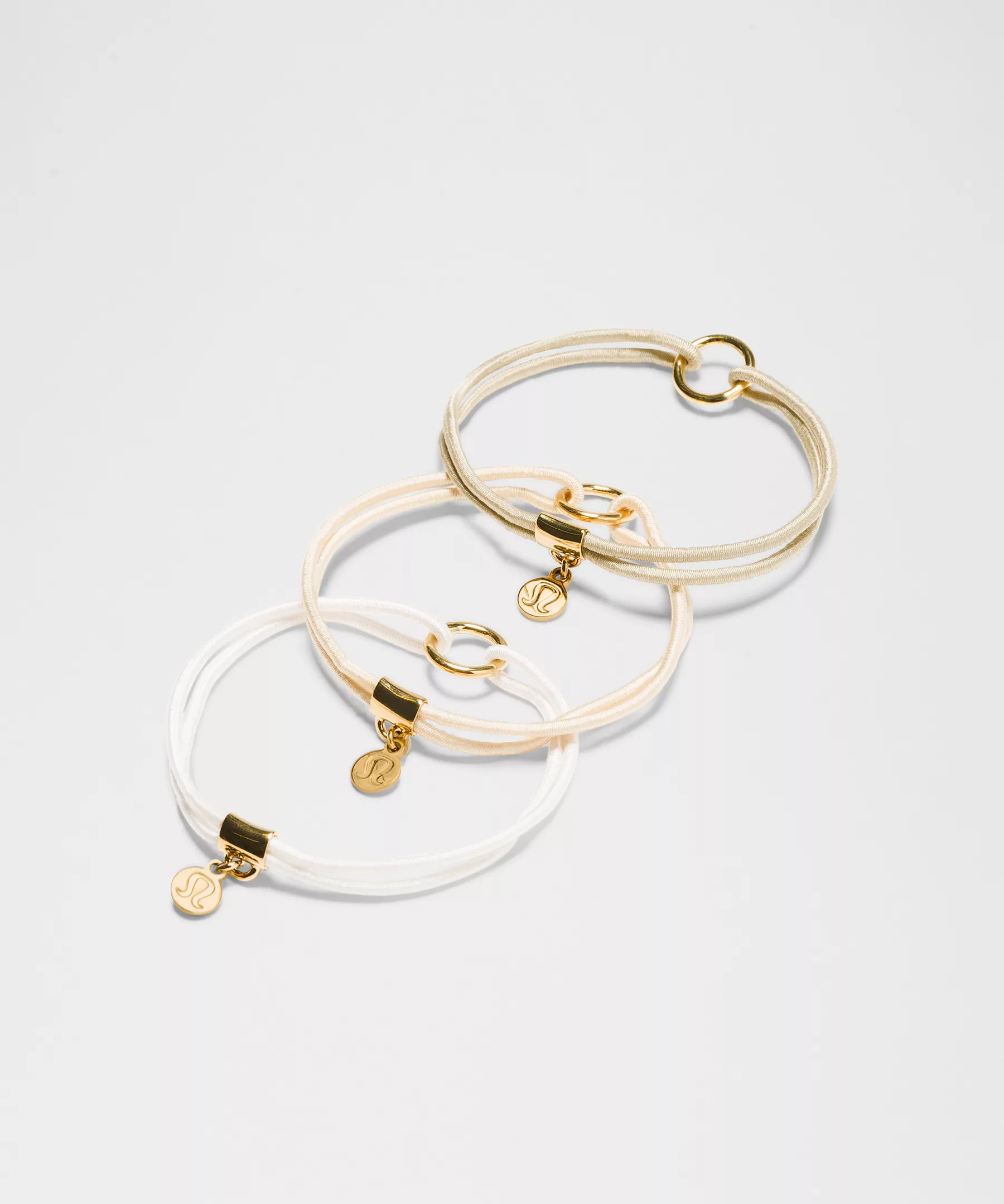 Logo Charm Hair Ties *3 Pack | Women's Hair Accessories | lululemon | Lululemon (US)