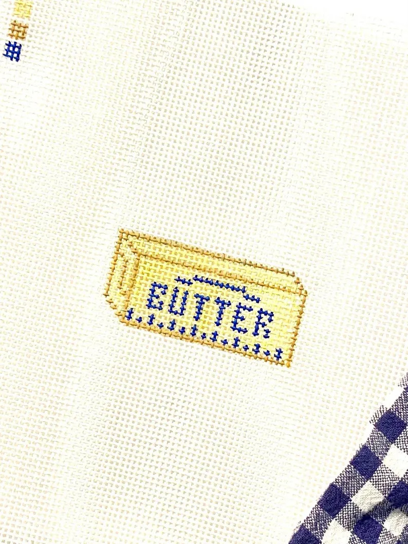 STICK OF BUTTER Mini | Hand-Painted Needlepoint Canvas | 13 18 mesh | Zweigart Monodeluxe | Begin... | Etsy (US)