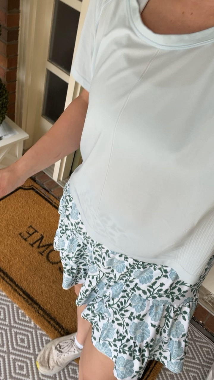 My favorite tennis skirt this season! The quality is unmatched and the designs are THE CUTEST! Also, the skirt is the appropriate length for my age - moms!  Some more of my athleisure faves linked here! 

#LTKfindsunder100 #LTKfitness #LTKVideo