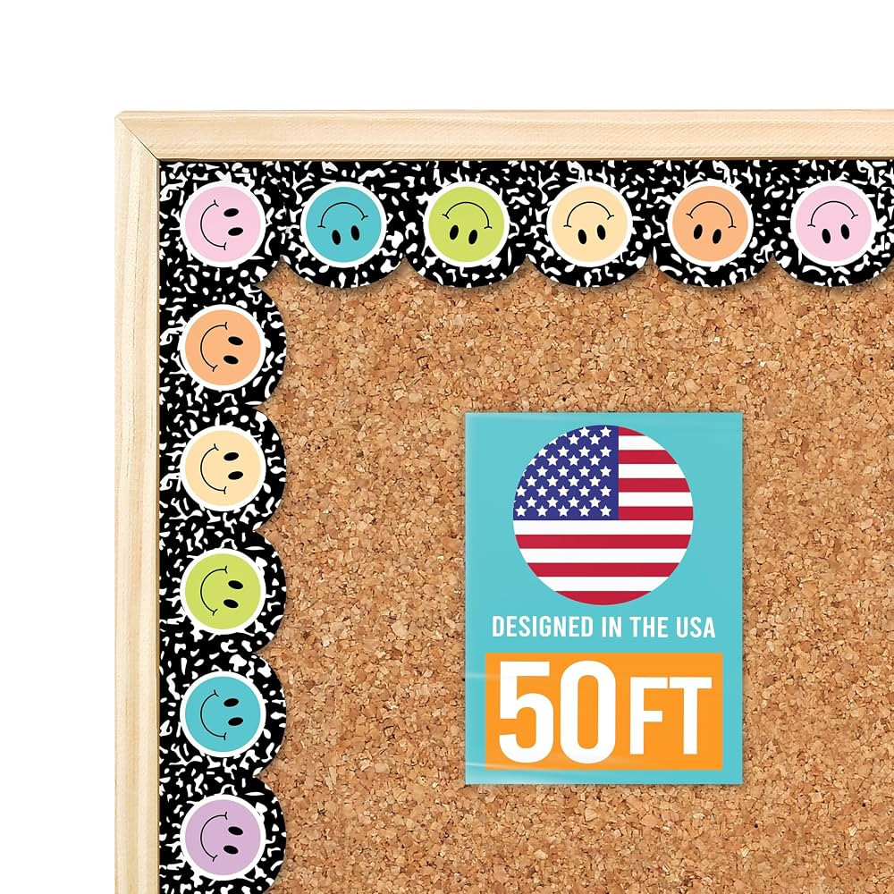 50ft Bulletin Board Borders Trim - Classroom Borders for Bulletin Board Decorations, Teacher Supp... | Amazon (US)