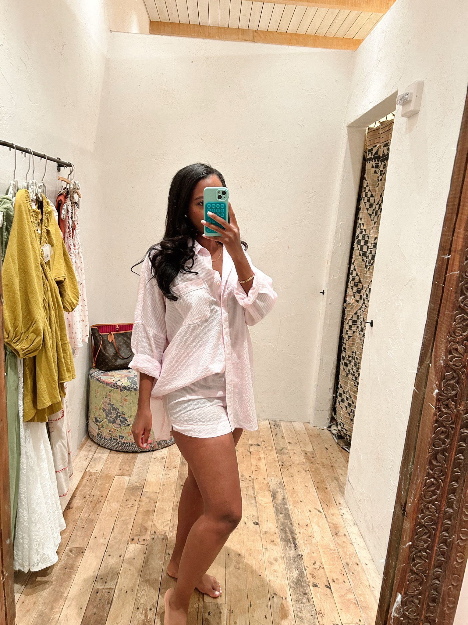 Pink & white lounge shirt & boxer
wearing a size S shirt & S in the shorts but I would size up to M for a roomier fit

#LTKstyletip #LTKfindsunder100