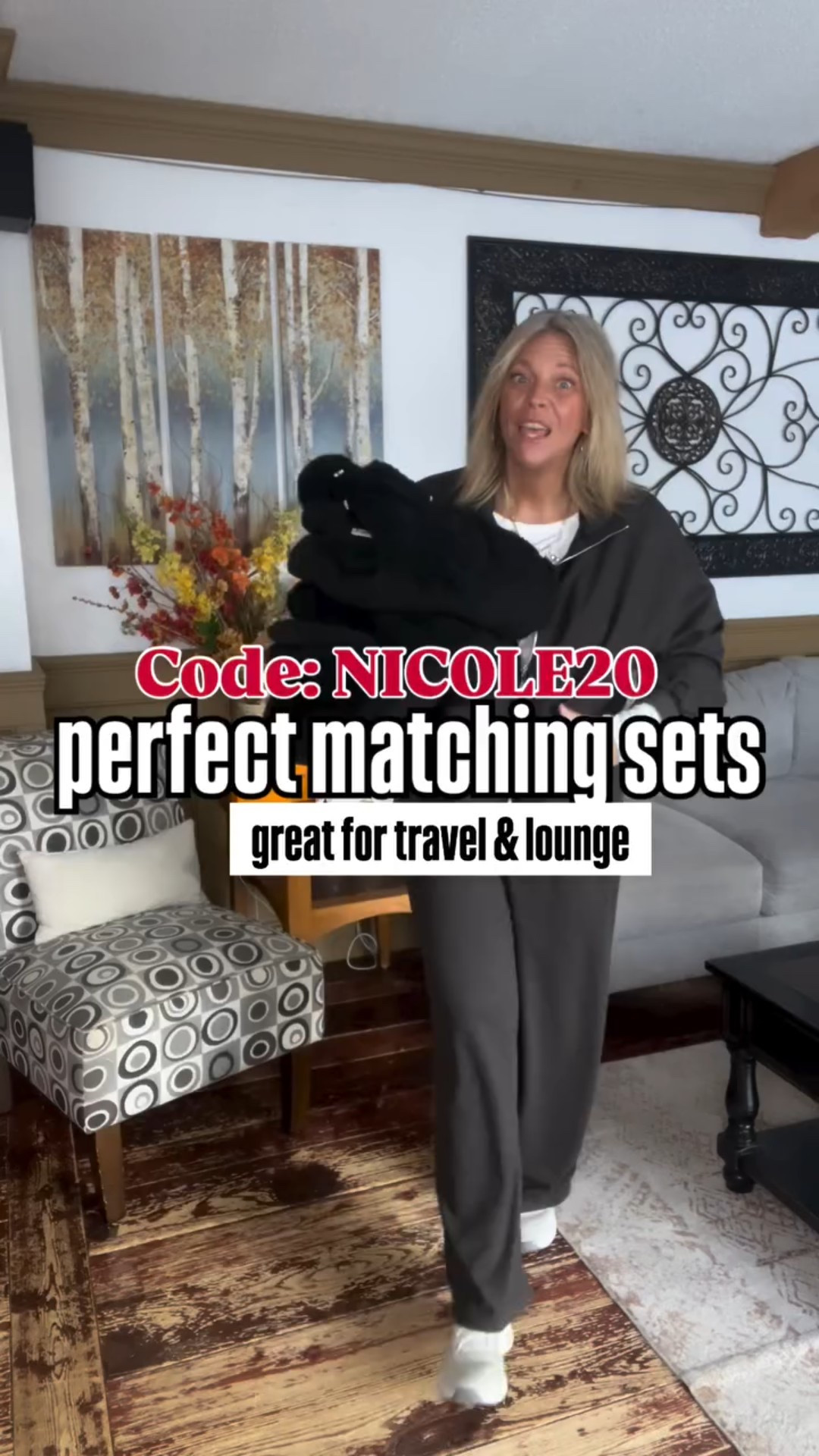 Use my code 👩‍💻 NICOLE20 to save at checkout on these 2 comfy sets perfect for lounge, travel, or running errands. I’m 177lbs/5’7” wearing size xl in both (I could have sized down to the large in the black fuzzy set). 
.
.
#ZEAGOO #ZEAGOOOver40Style #zeagooreviews #ZEAGOOGemFinds #zeagoomusthavesfashionfinds