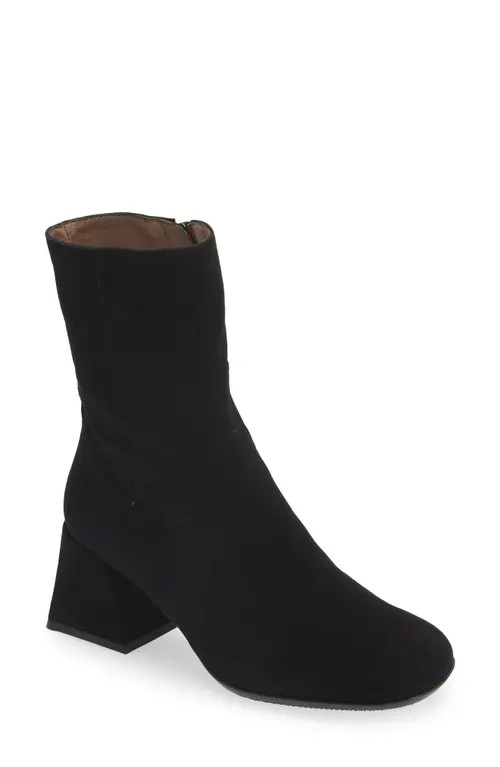 Wonders Block Heel Bootie in Black Suede at Nordstrom, Size 9.5-10Us | Nordstrom
