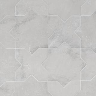 Ivy Hill Tile Tripoli Star-Crossed Dove Gray 6.1 in. x 11.9 in. Terracotta Look Porcelain Floor a... | The Home Depot