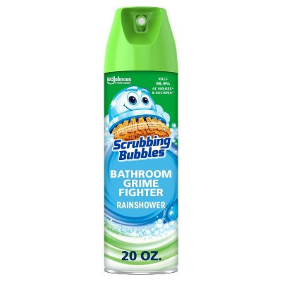 Scrubbing Bubbles Rainshower Scent Bathroom Grime Fighter Disinfectant Aerosol - 20oz | Target