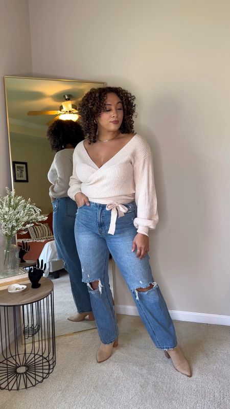 Wearing a large in the sweater and size 32 jeans. 

High waisted jeans, fall outfit ideas, fall fashion, Amazon sweater, Amazon booties, outfit ideas for fall 

#LTKSeasonal #LTKstyletip #LTKsalealert