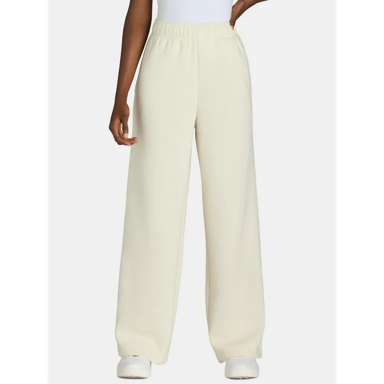 No Boundaries Wide Leg Fleece Pants, 30” Inseam, 1 or 2-Pack, Women’s | Walmart (US)