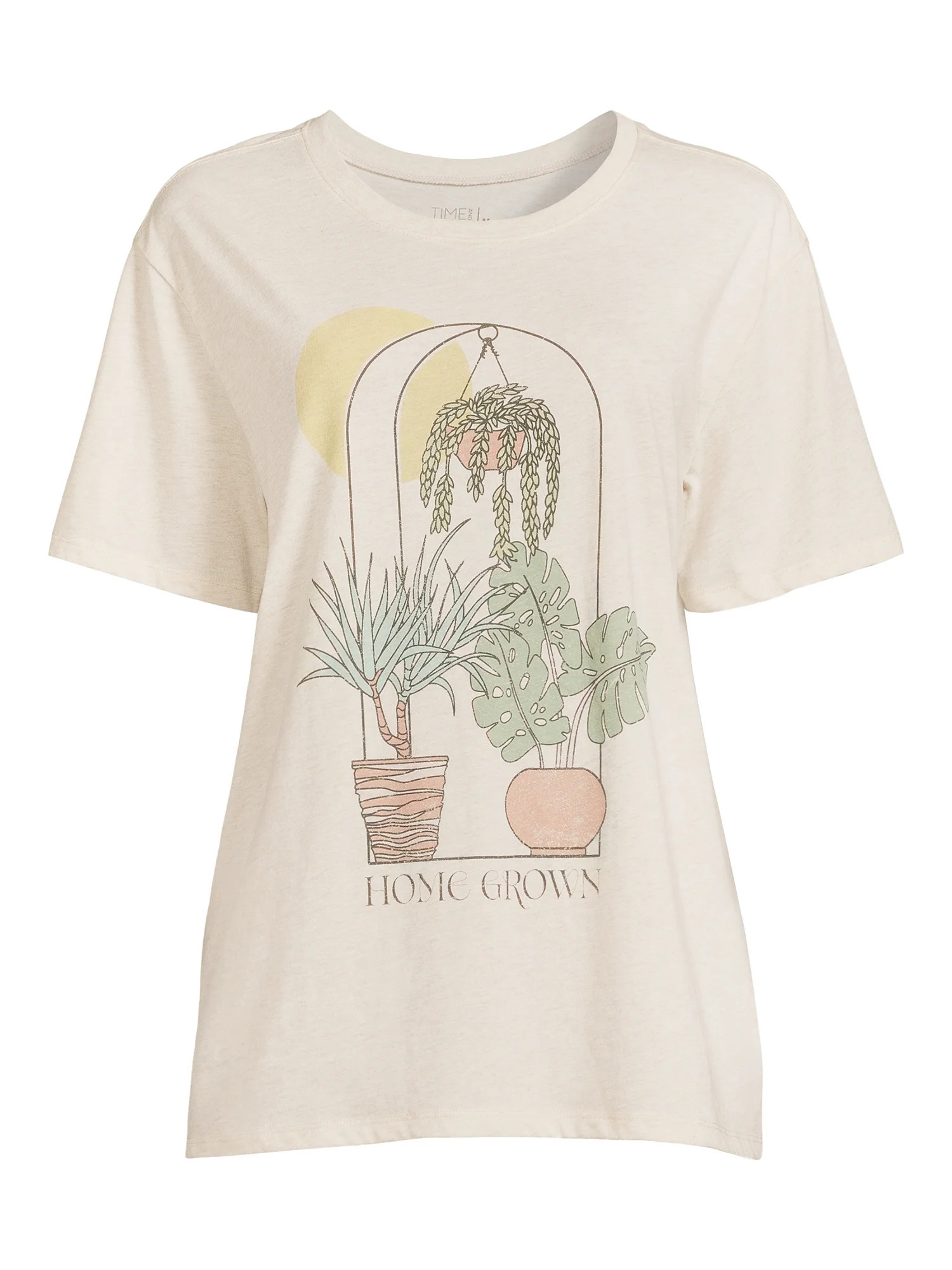 Time and Tru Women's Home Grown Graphic Short Sleeve Tee - Walmart.com | Walmart (US)
