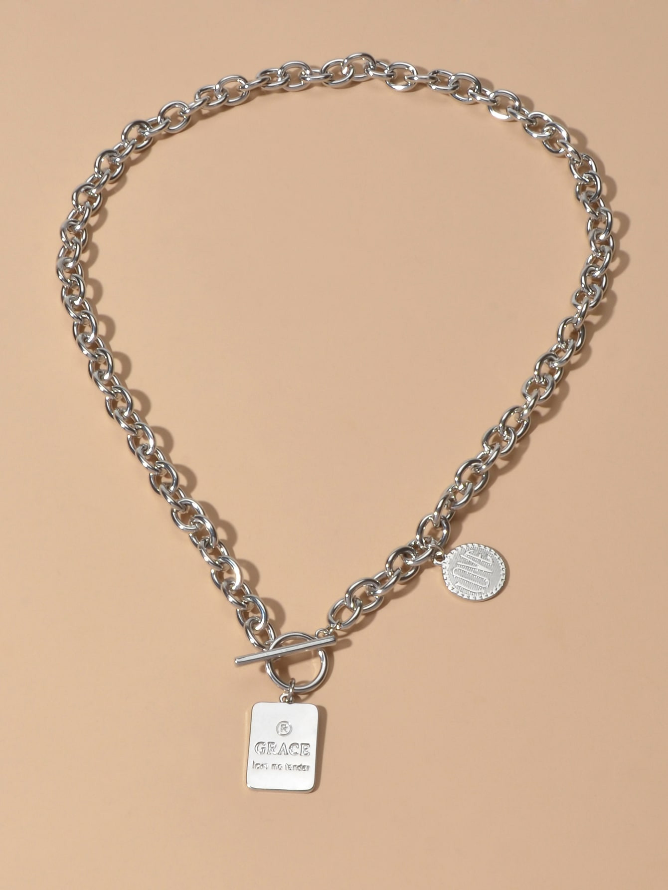 Geometric Charm Chain Necklace | SHEIN