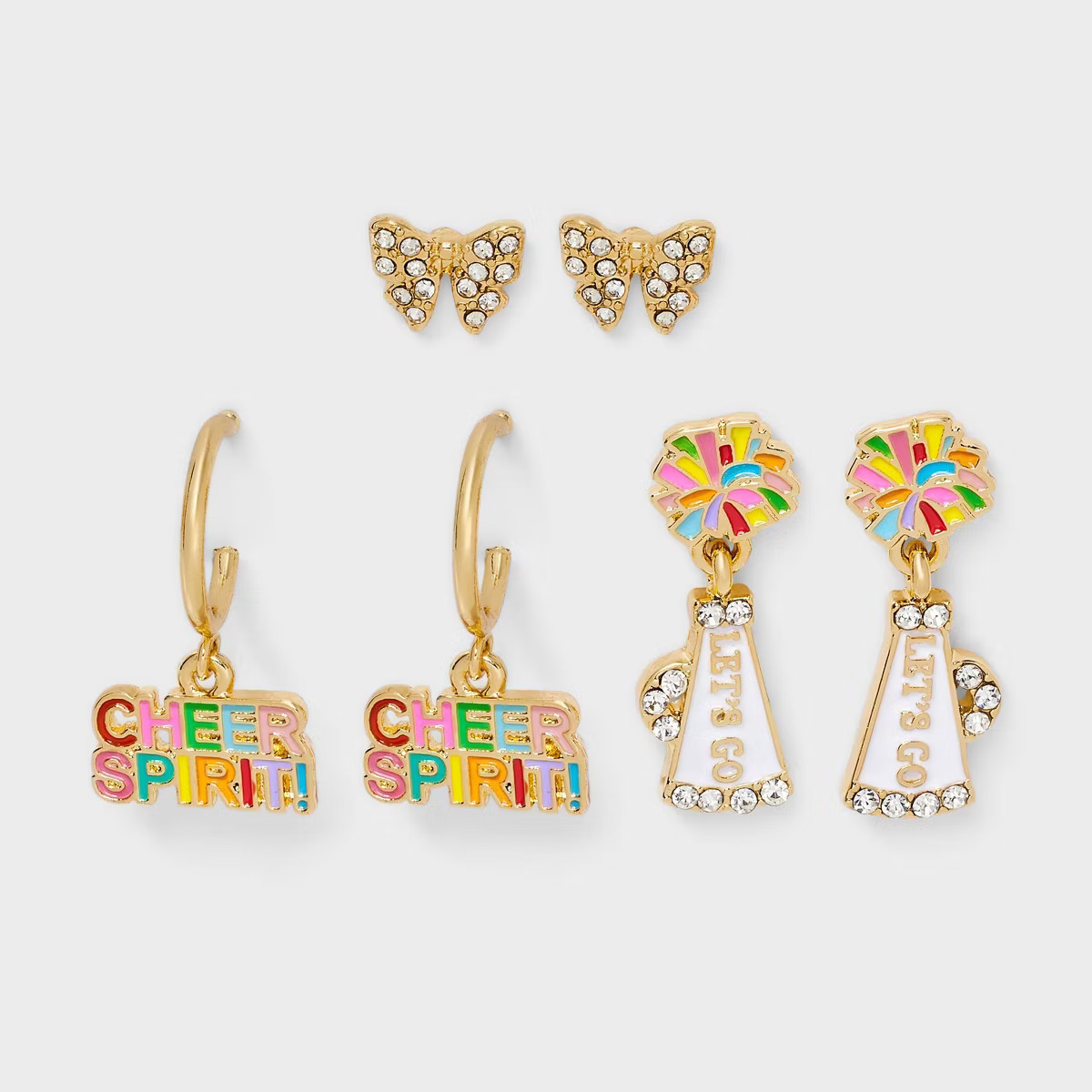SUGARFIX by BaubleBar Top Flyers Statement Earring Set 3pc - Gold | Target