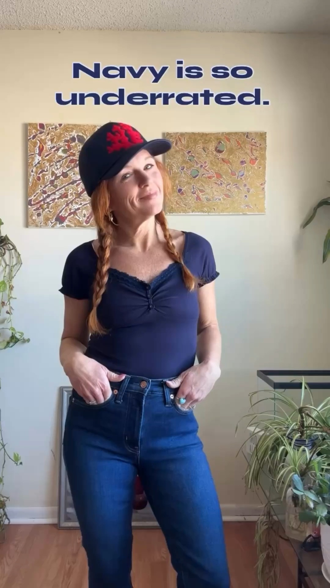 Navy is so underrated!  And I love it!  @littlebirdtrucking is not on my LTK but I’ll link it in my stories.  I’m a collector of her trucker hats and have another one arriving today.  They are the best!  Comment “navy” to shop! 

#navy #nauticalvibes #monochromaticlook #capris #styleidea