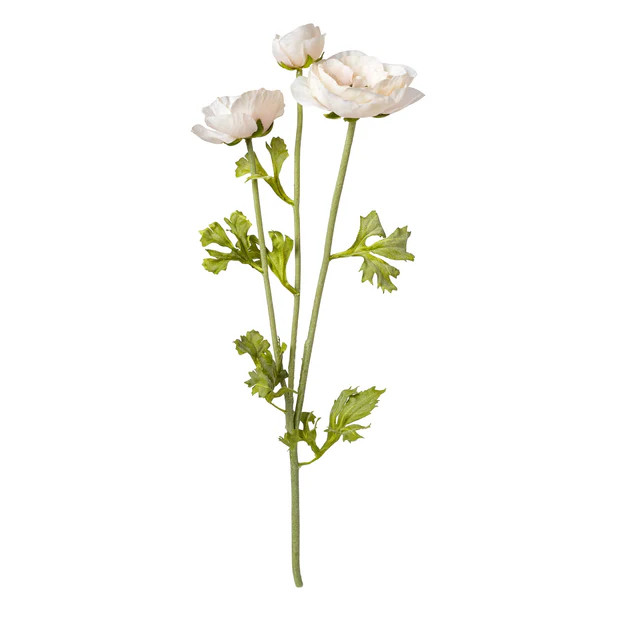Cream Ranunculus Faux Stem | Cailini Coastal
