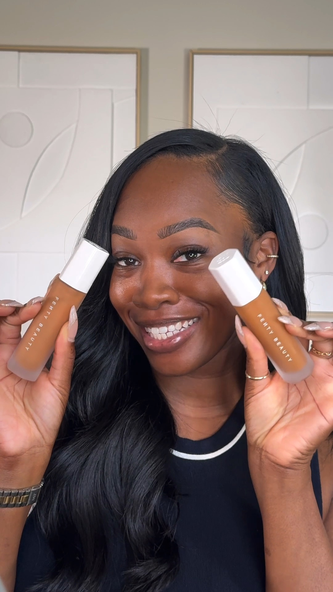 Full Face of Fenty Beauty 🤎 trying the new Soft Lit Foundation in 420,  Blushlighters & Lip Oils 

#LTKBeauty