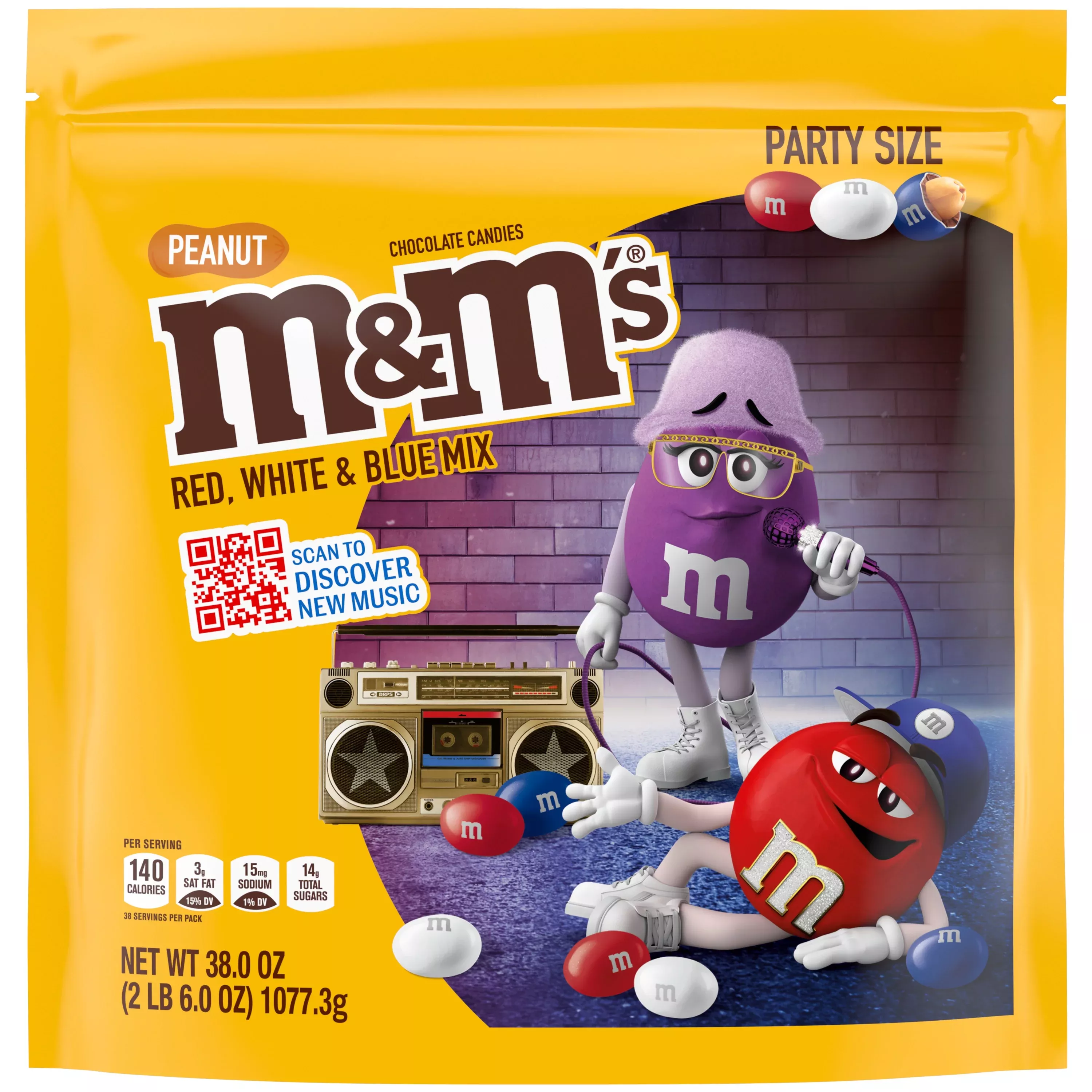 M&m's Party Size Peanut Chocolate Candy - 38oz : Target