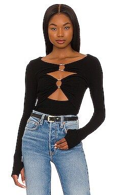 Michael Lauren Dudley Cut Out Top in Black from Revolve.com | Revolve Clothing (Global)