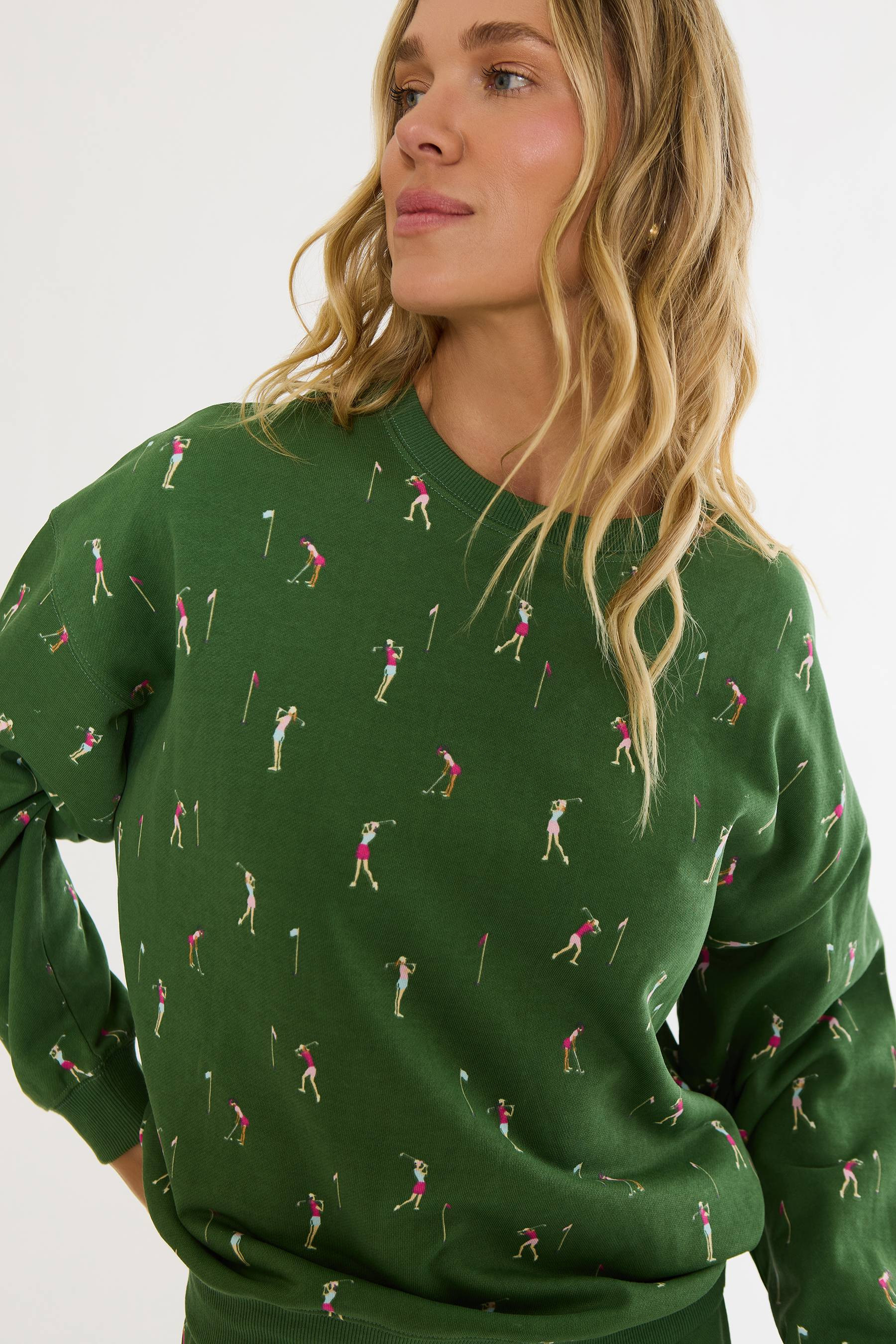 Devyn Oversized Sweatshirt Under Par | Golf Print Sweatshirt | Beach Riot | Beach Riot