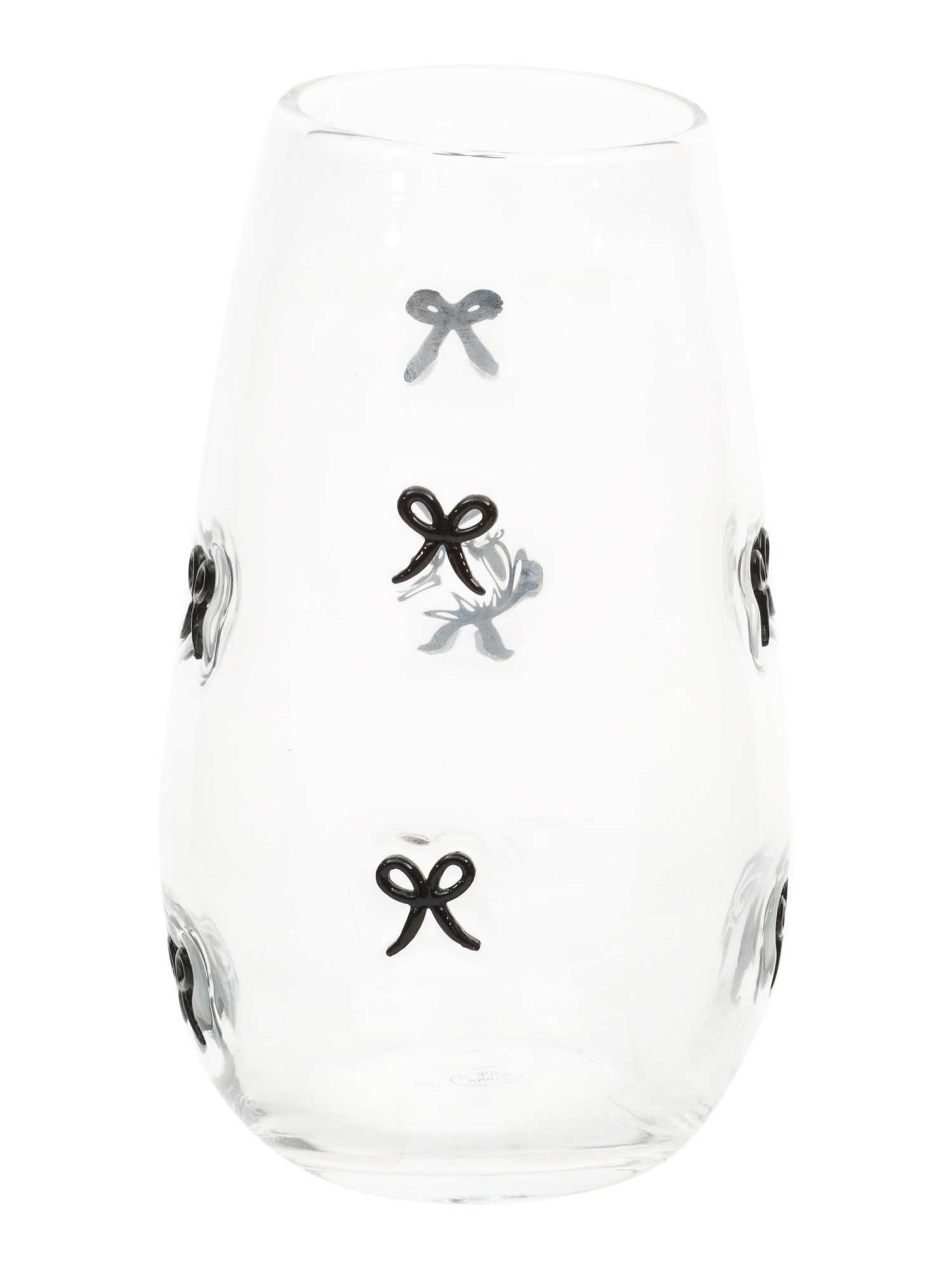 8in Bow Embellished Glass Vase | Marshalls