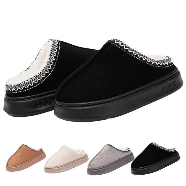 BERANMEY Cozy Platform Fuzzy Slippers for Women and Men Short Ankle Slippers with Anti-Slip Sole ... | Walmart (US)