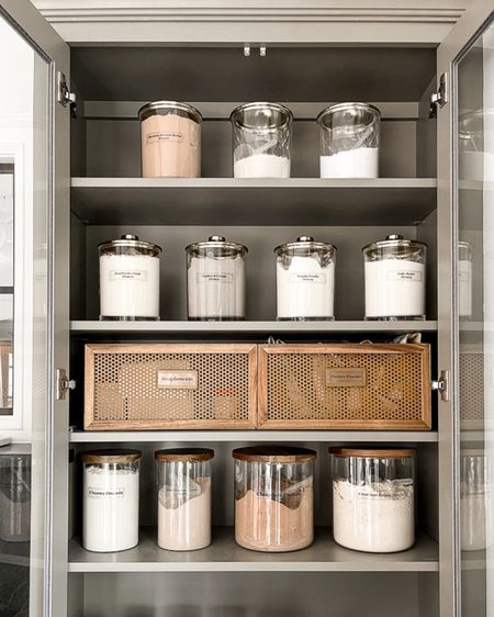 Shop my dining room cabinet! Protein, neat method, gold canisters, basket, wood lid canisters, organized

#LTKstyletip #LTKhome #LTKfamily