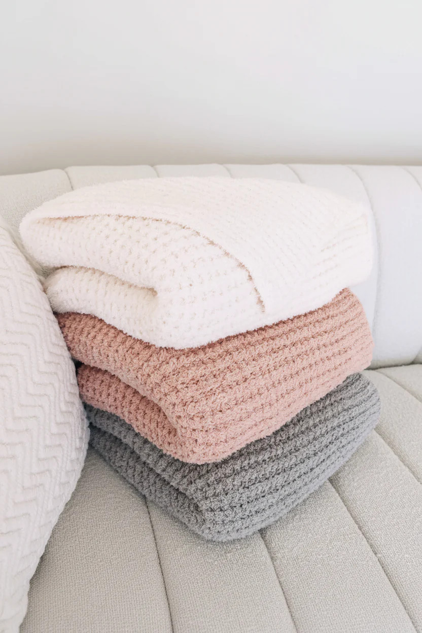 CuddleLane™ Luxe Waffle Blankets | Solids* | Caden Lane