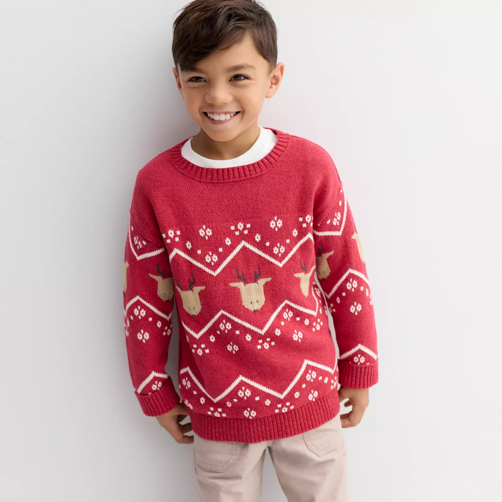 Boys 4-14 Carter's Holiday Reindeer Graphic Sweater, Boy's, Size: 12, Red | Kohl's
