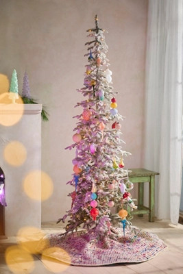 Artificial Flocked Pre-Lit Alpine Fir | Terrain