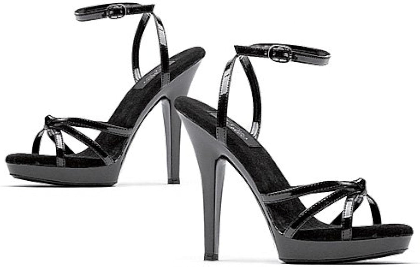 Ellie Shoes Women's 5 Inch Heel Strappy Sandal with Ankle Strap (Black;12) | Amazon (US)