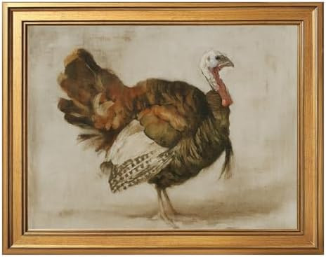Vintage Framed Turkey Poster Canvas Print Rustic Farmhouse Animal Wall Art Retro Turkey Painting ... | Amazon (US)