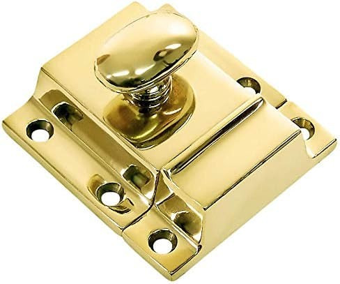 Solid Brass Unlacquered Polished Brass Cabinet Knob Brass Cabinet Round Drawer Knob (Cabinet Latc... | Amazon (US)