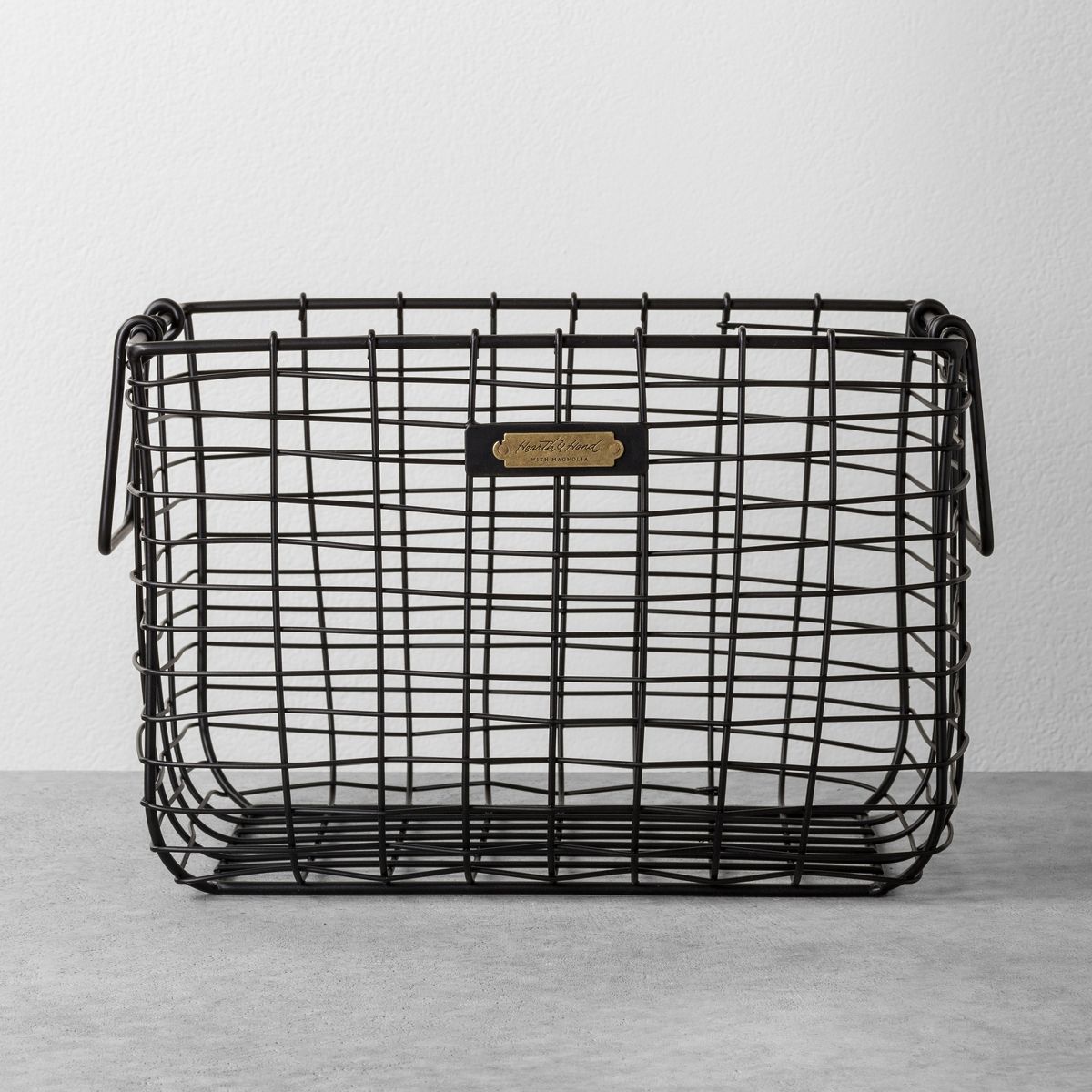 Wire Storage Basket Black - Hearth & Hand™ with Magnolia | Target