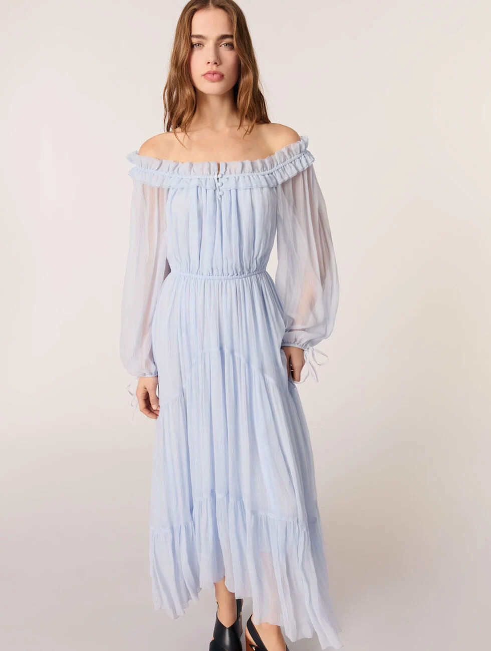 Chiffon maxi dress | Maje US | Maje US