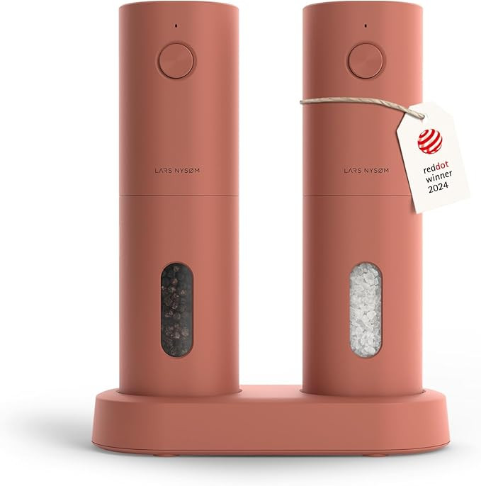 LARS NYSØM Electric Salt and Pepper Grinder Set, USB Rechargeable, Automatic Salt and Pepper Mil... | Amazon (US)