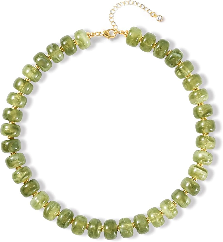 Beaded Choker Olive-Green | Amazon (US)