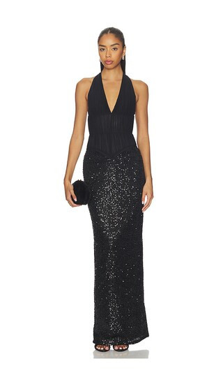 Lovers and Friends Anneliese Gown in Black. - size L | Revolve Clothing (Global)