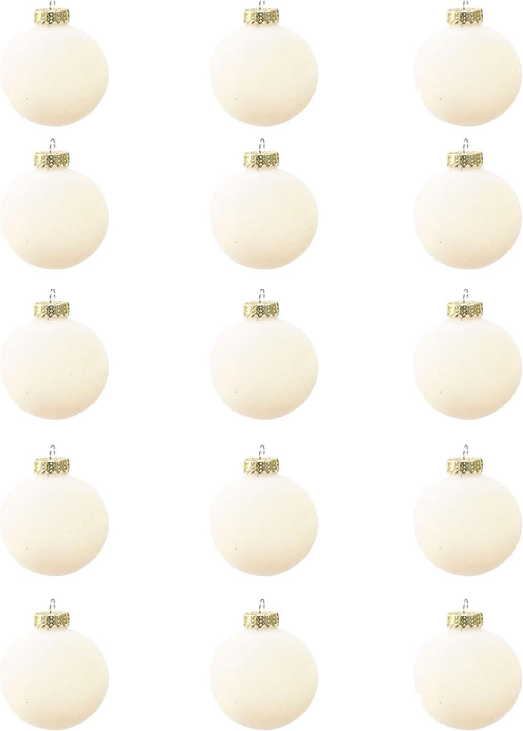 15Pc Velvet Christmas Balls Bulk Flocked Christmas Tree Ball Ornaments Xmas Decorative Hanging Or... | Amazon (US)