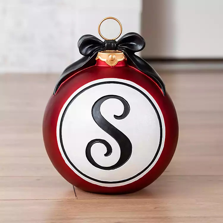 Red Monogram S Ornament | Kirkland's Home