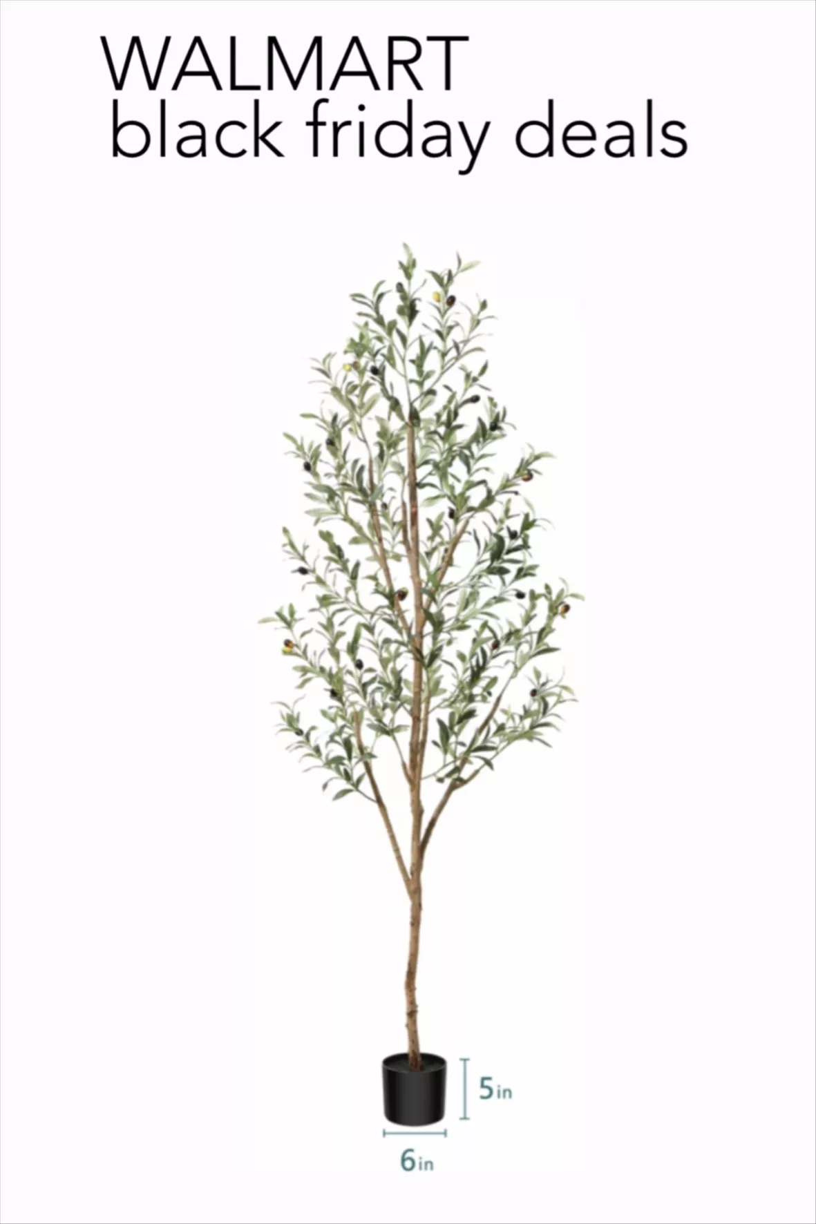 6 ft Artificial Olive Plants with Realistic Leaves and Natural