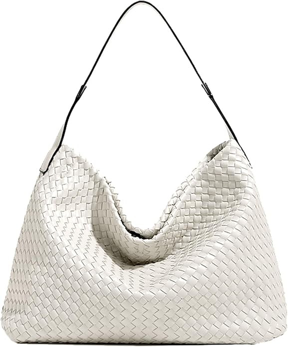 Women Boston Bag Woven Vegan Leather Handbags Female Satchel Messenger Bag Fashion Shoulder Cross... | Amazon (US)