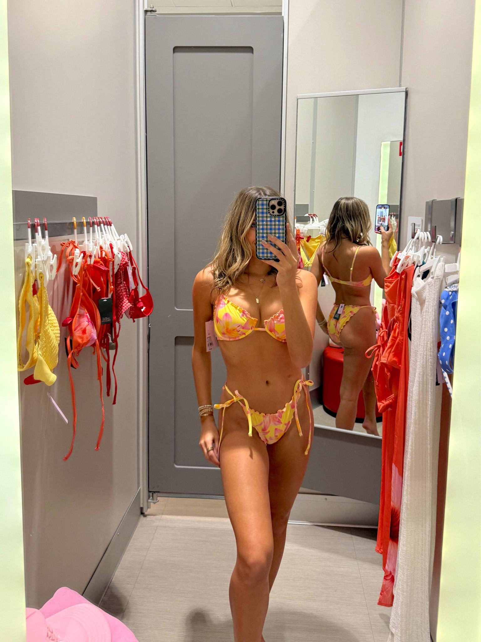 the cutest target bikinis / target swimsuits for spring break vacation. wearing an XS in all of these tops and bottoms 👙