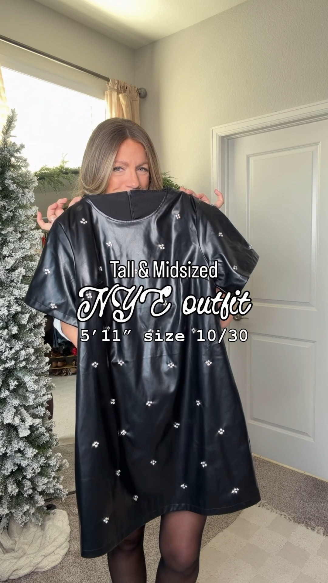 Tall & Midsized NYE outfit 
✨large dress, size C tights (tall girl approved!) 11 boots 

#LTKOver40 #LTKHoliday #LTKTall