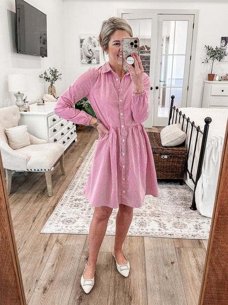 Tuesday work outfit
Size 00 (runs tts) on sale for $54 plus an extra 25% off orders $125+ 💕

Flats- linked similar 
Exact flats are super limited in most sizes and not available for shipping 😕

Spring dress, work outfit, teacher outfit, casual workwear, Easter dress

#LTKworkwear #LTKsalealert #LTKSeasonal